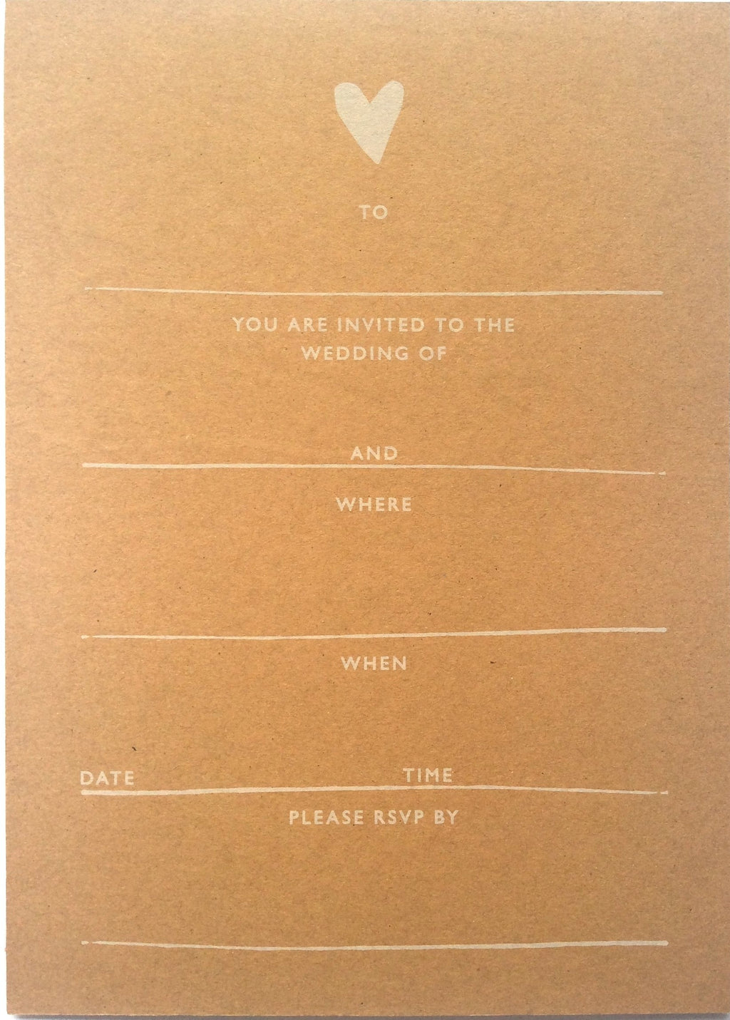 Rose Gold Wedding Invitation Cards with RSVP Envelopes – Pack of 50 | Rustic & Elegant