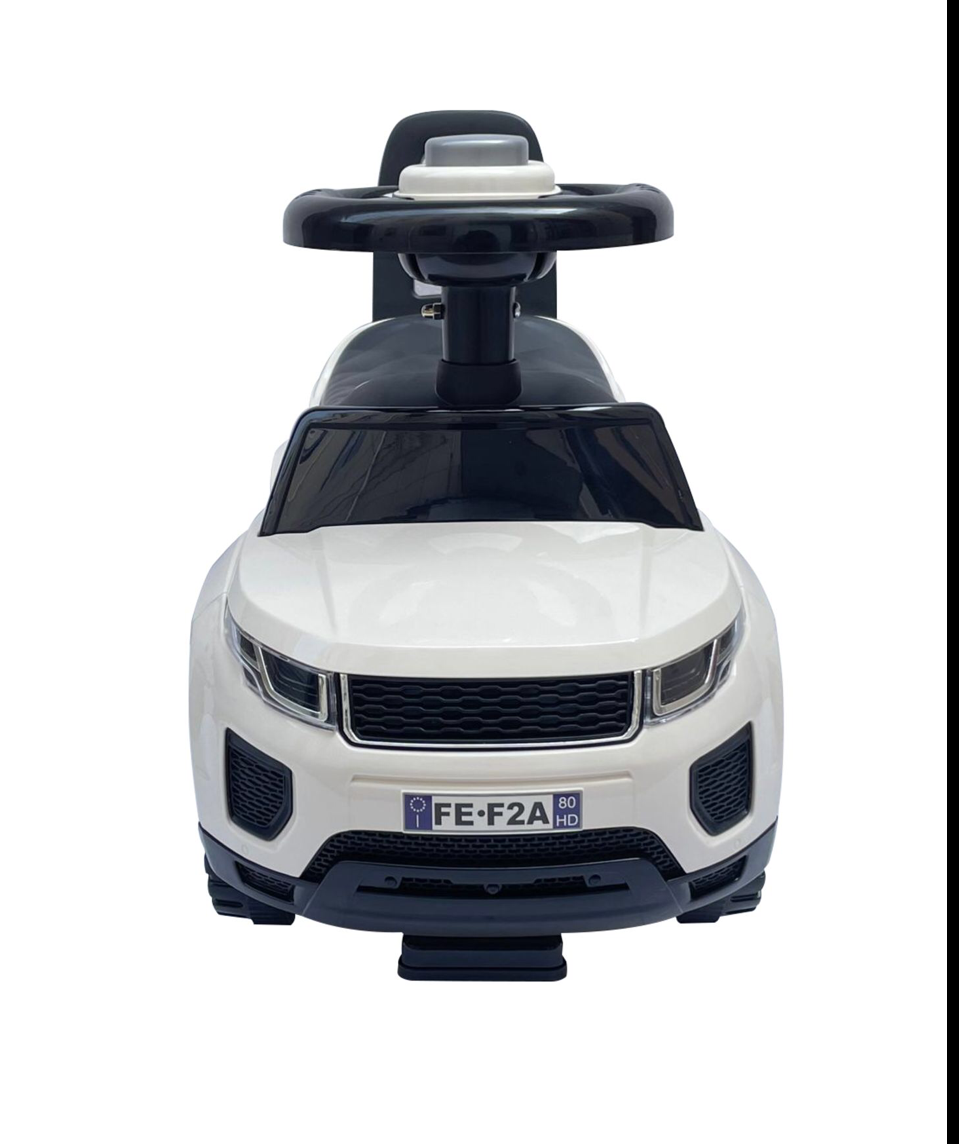 Kids ride-on SUV car rear view in white