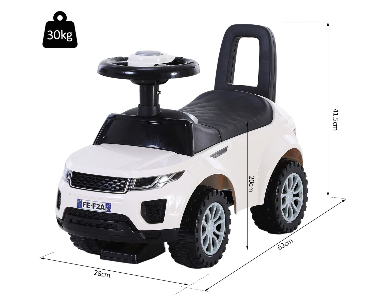 Kids ride-on SUV car front view