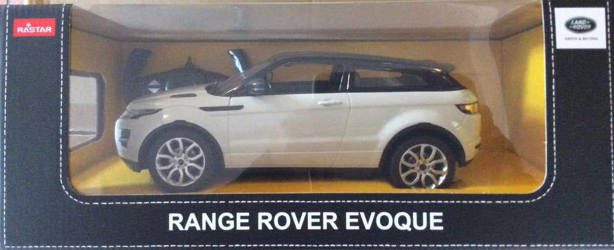 Rastar Range Rover Evoque RC car in its Rastar-branded retail box