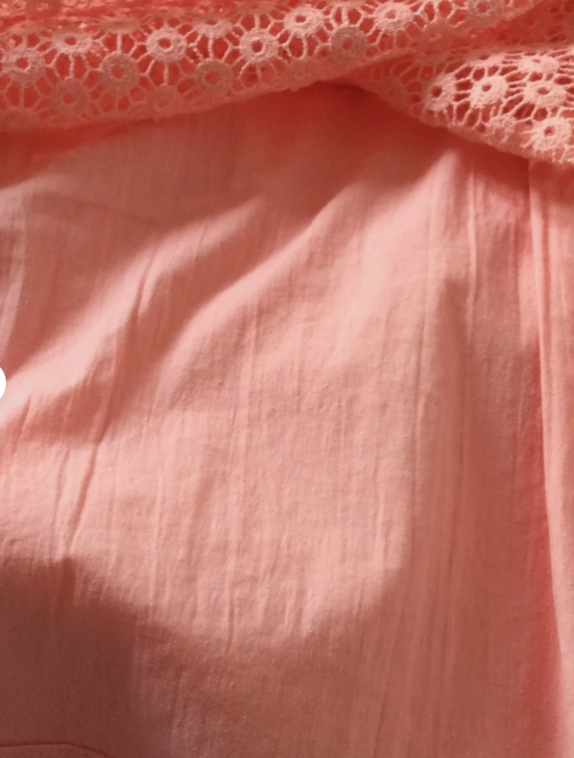 Silvian Heach Girls Peach Lined Lace Dress Age 7