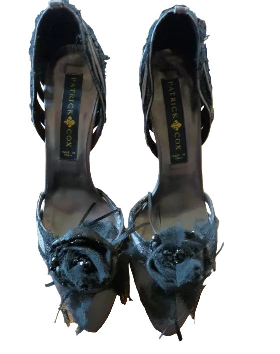 Patrick Cox grey Samara/4 Raso heels, original product photo