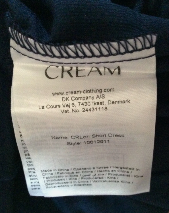 Cream CRLori Loose-Fit Dress – Navy Blazer – UK 12