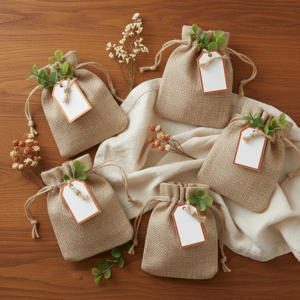 Hessian Favour Bags – Pack of 5