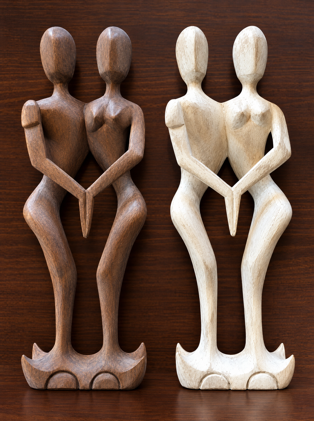 Balizen Handmade Wooden Couple Sculpture from Bali